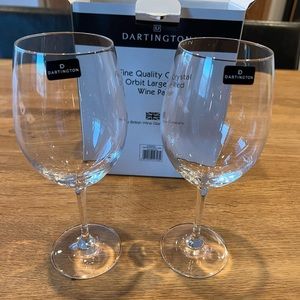 Dartington Fine Quality Chrystal Orbit Large Red Wine Pair